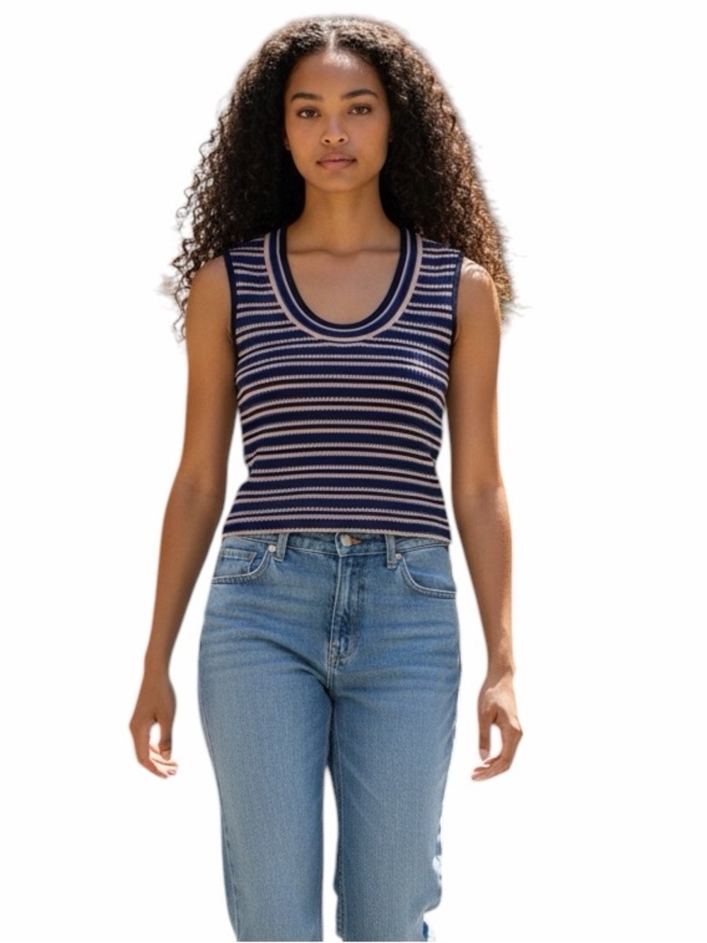 THEORY NEW RIBBED TANK TOP.